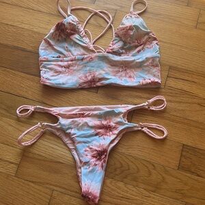 Worn once. FRANKIES BIKINIS medium set